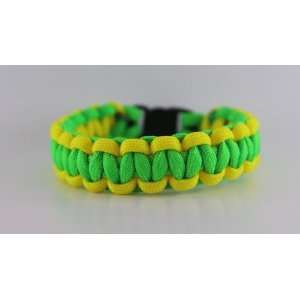  Lime Green and Yellow Paracord Bracelet   6 Inches 