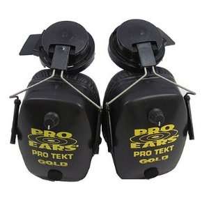 Pro Ears Pro Tekt Mag Gold NRR 33 Black Hard Hearing Protector   GS2 