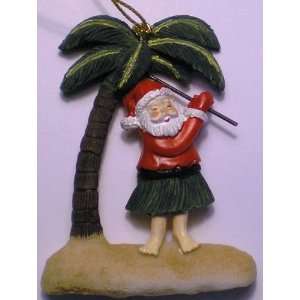    Hawaiian Slim Christmas Ornament Santa Golfs: Kitchen & Dining