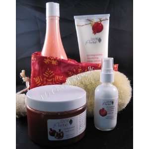  Pomegranate Bath & Cream Gift Set Beauty