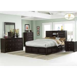  Queen Platform Bed with Storage Collection Set: Home 