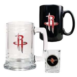  Houston Rockets Mugs & Shot Glass Gift Set: Sports 