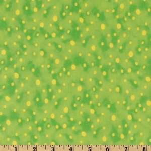  44 Wide Ribbet ing Dots Yellow/Lime Fabric By The Yard 