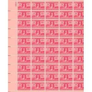 300th Years Volunteer Firemen Sheet of 50x3 Cent US Postage Stamps NEW 