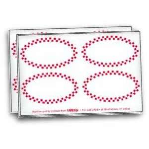 Red Check Decorative Label 