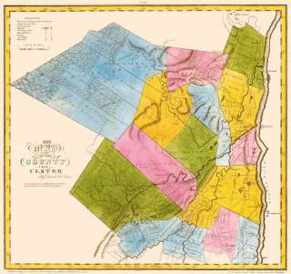 ULSTER COUNTY NEW YORK (NY) LANDOWNER MAP 1829 MOTP  