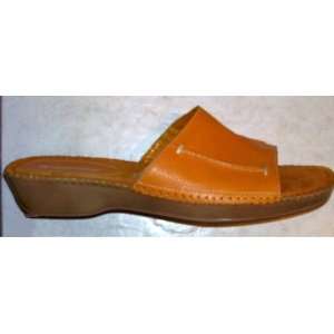  Naturalizer Kimbee Leather Sandals Orange Open Toed 