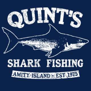   jaws great white saltwater fishing amity Tshirt (see sizes)  