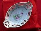 PRE WW2 BAVARIA PORCELAIN RETICULATED OVAL SERVING FRUIT BOWL By CARL 