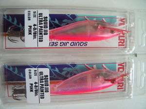 Yo Zuri Squid Jig Ultra Painted 4 3/8 PINK Lure LOT 2  