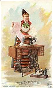 sweden, SINGER Sewing Machine, DALARNE Costumes (1893)  