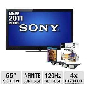    Sony KDL55NX720 55 Class Widescreen 3D LED Bundle Electronics