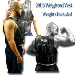 20 LB Adjustable Weighted Training Exercise Weight Vest  