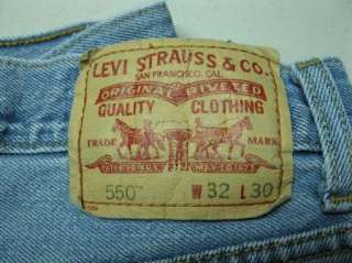 Mens Levi 550 Relaxed Fit Denim Jeans 32 30 Levis  