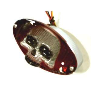 BKRider Skull Lens Cateye Taillight With Red LED For Harley Davidson