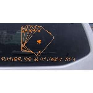 Orange 40in X 20.0in    Rather Be in Atlantic City Car Window Wall 