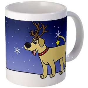 Reindeer Yellow Lab Cartoon Pets Mug by CafePress:  Kitchen 
