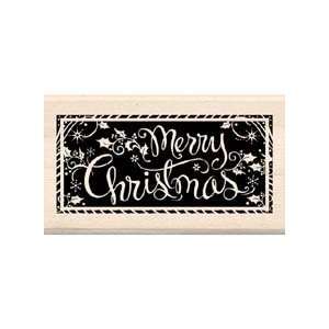  Inkadinkado Wood Mounted Rubber Stamp LL Merry Christmas 
