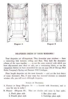 1943 CHICAGO MAIL ORDER HOW TO MAKE YOUR OWN SLIPCOVERS,DRAPERIES 