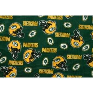   Bay Packers Football Fleece Fabric Print By the Yard: Home & Kitchen