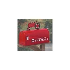   Farmall Rural Style Mailbox with Tractor Topper