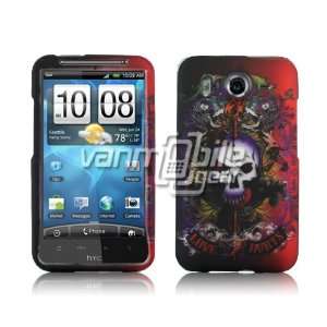 VMG Red Skull Love Hurts Design Hard 2 Pc Plastic Snap On Case for HTC 