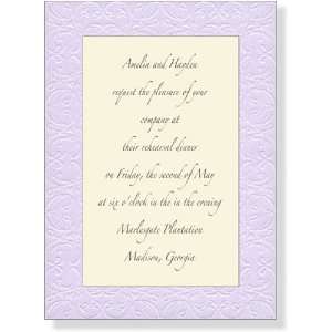  Elegant and Formal Invitations   Embossed Lavender Invitation 
