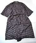 PERRY ELLIS 100% SILK ROBE Navy One Size