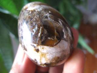 RARE NATURAL pretty YELLOW agate Crystal hole Sphere HEALING  