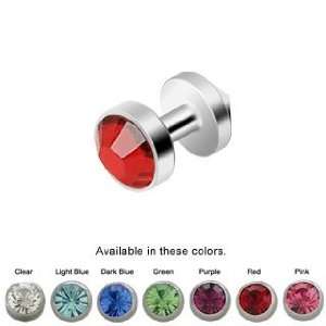   Solid Titanium Skin Diver with 3mm Colored CZ Gems   SAD 04: Jewelry
