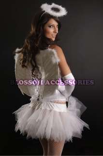 1121 White Angel Corset Tutu Skirt Costume + Wings S XL  