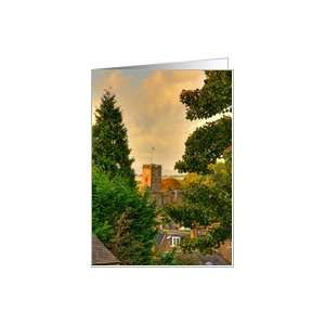 Town House through the trees Card