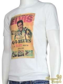 11SS NWT WHITE ELVIS G I BLUES JERSEY T SHIRT  