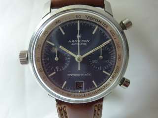 HAMILTON CHRONOGRAPH WITH CALIBER 11 DATE AUTOMATIC FANCY DIAL VINTAGE 