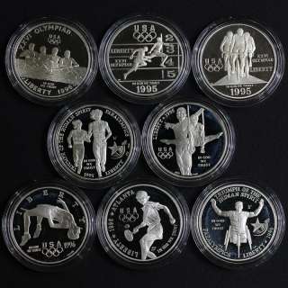 1995 96 US Olympic Atlanta Commemorative Gold/Silver 32 Coin Boxed Set 