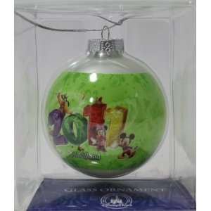     2011 Disneyland Mickey and Friends Glass Christmas Ornament