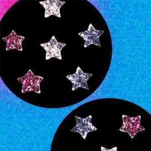  Assortments of Sterling Silver Star Nose Studs   22g 7.5mm 