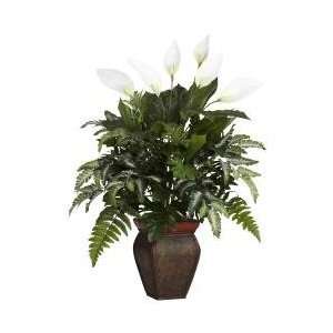   and Decorative Vase Silk Plant   Nearly Natural   6677: Home & Kitchen