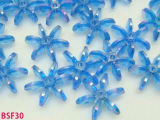 14 COLORS FREE P&P Charm Snowflakes Acrylic plastic Loose Jewelry 