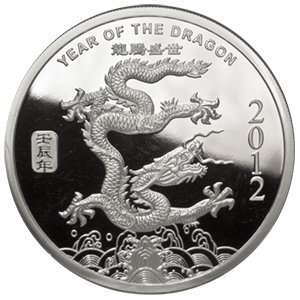   10 oz Year of the Dragon Silver Round .999 Fine Arts, Crafts & Sewing