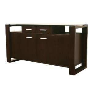  Baxton Studio Layton Cabinet in Light Cappuccino Hardwood 