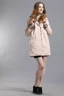 Womens Zip Up S Breasted Trench Coat/Jacket Beige Z08  