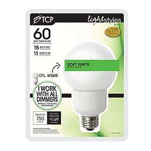    Watt G25 Globe Tru Dim Soft White CFL Bulb, 2,700K