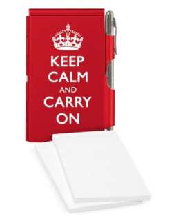   Red Keep Calm and Carry On Memo Mate Note Pad with 