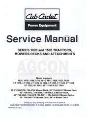 CUB CADET GT 1554, SLT 1550 & SLT 1554 Service Manual  