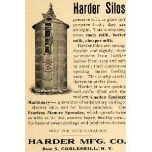  1906 Ad Harder Mfg. Co. Agriculture Harder Silos Grain 