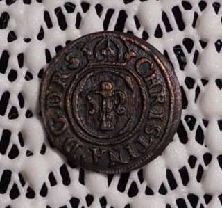 1645 (1545?) RIGA LATVIA SOLIDUS COIN  