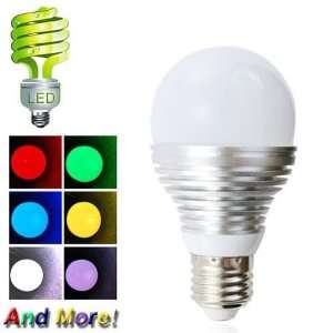 E27 3W AC90 240V RGB Color Changing LED Light Bulb, LED Spot Light 