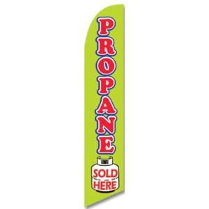 12ft x 2.5ft Propane Sale Feather Banner Flag Set   INCLUDES 15FT POLE 