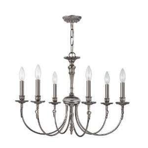   Collection 6 Light 25ö Pewter Chandelier 7676 PW